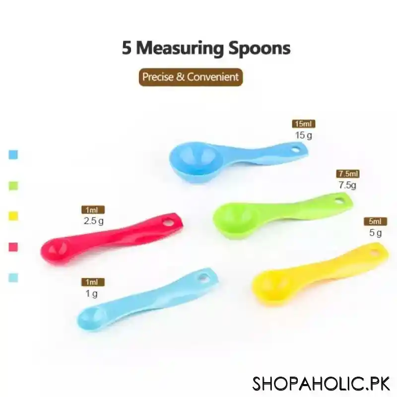 (set of 5) plastic measuring spoons image2