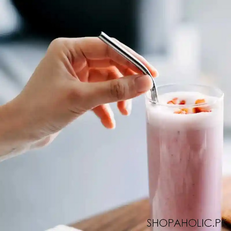 (set of 5) reusable stainless steel metal straws with cleaning brush image10