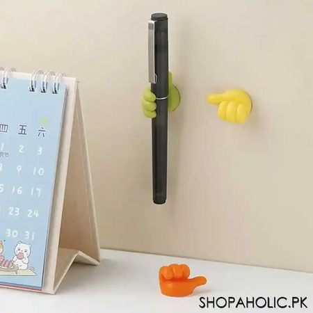 (set of 5) silicone thumb hooks clip cable holder image4