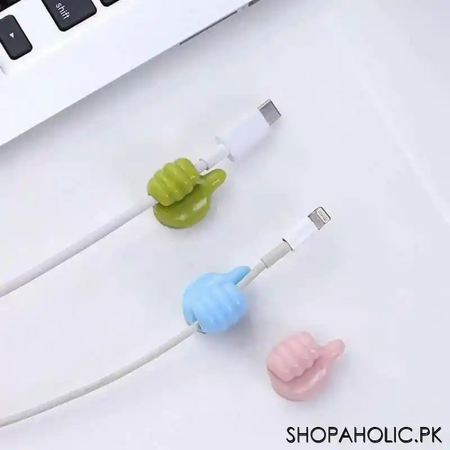 (set of 5) silicone thumb hooks clip cable holder image6