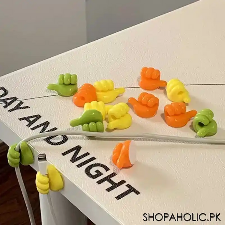 (set of 5) silicone thumb hooks clip cable holder image9