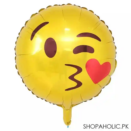 set of 6 cute emoji's foil balloon's image2
