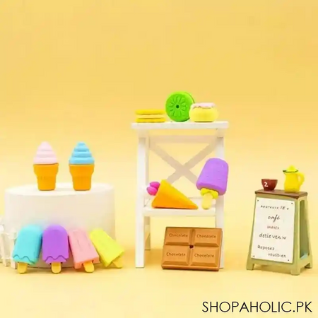 set of 6 cute fancy eraser image2