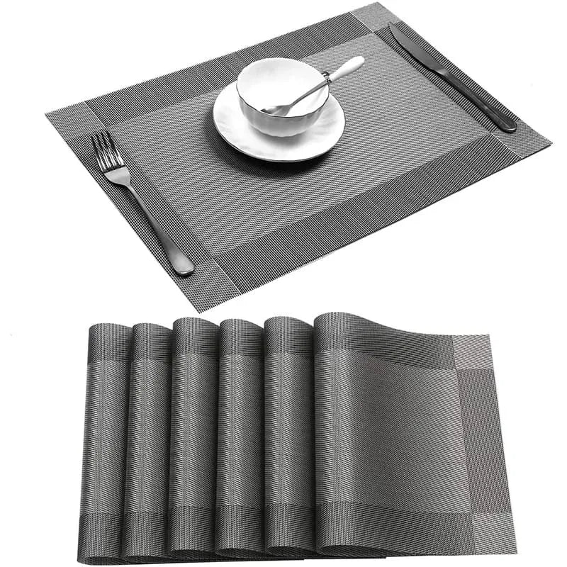 set of 6 non slip pvc placemats image2