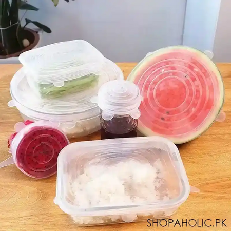 set of 6 rectangular silicon stretch lids image2