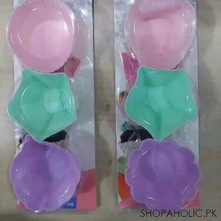 set of 6 silicon cup cake molds main image