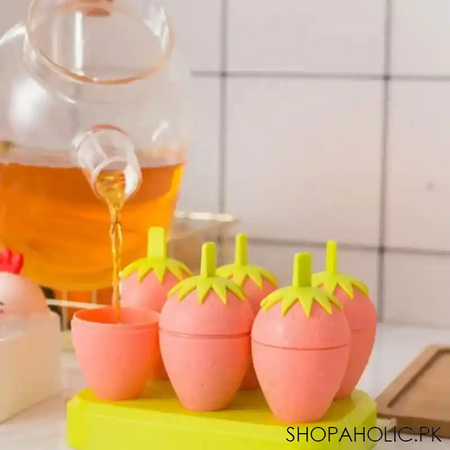 set of 6 strawberry popsicle mold image4