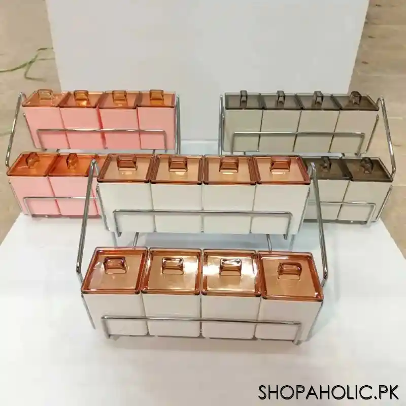 (set of 8) spice box with stand image2