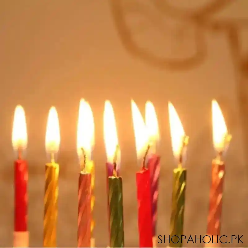 set of 8 thread color birthday candles image3