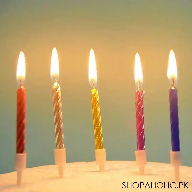 set of 8 thread color birthday candles image4