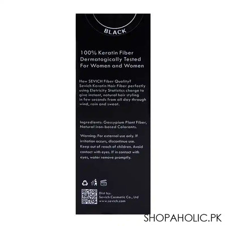 Sevich Hair Building Fibers, Black 25g - Image 2