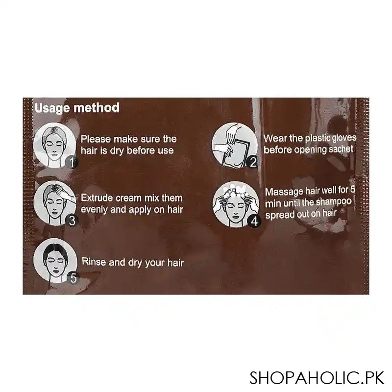 Sevich Hair Color Shampoo, Dark Brown, 25ml - Image 4