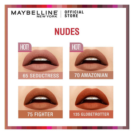 Maybelline New York SuperStay Matte Ink Liquid Lipstick 16HR Long-Lasting, High Pigment, Waterproof - 135 Globetrotter - Image 8