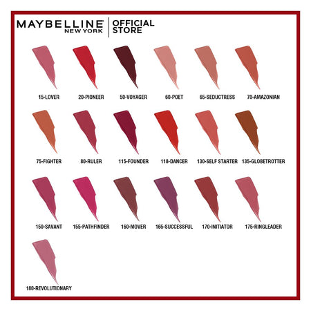Maybelline New York SuperStay Matte Ink Liquid Lipstick 16HR Long-Lasting, High Pigment, Waterproof - 135 Globetrotter - Image 10