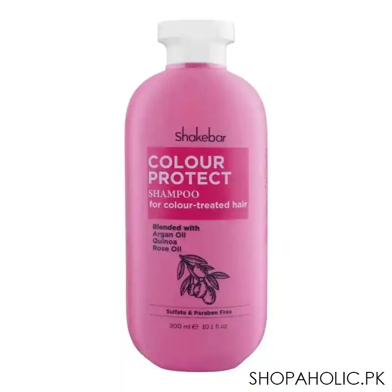 shakebar colour protect sulfate & paraben free shampoo, for color treated hair, 300ml main image