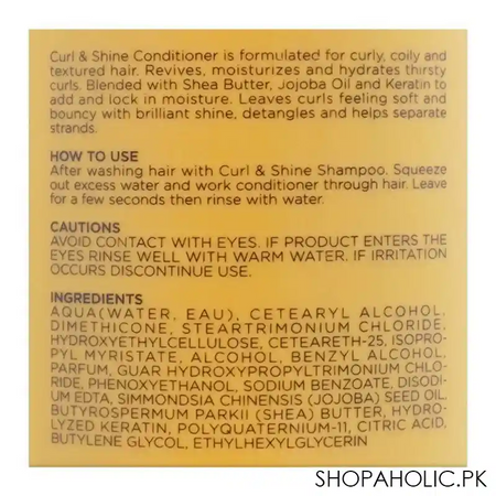 shakebar curl & shine sulfate & paraben free conditioner, for curly, coily and textured hair, 300ml image3