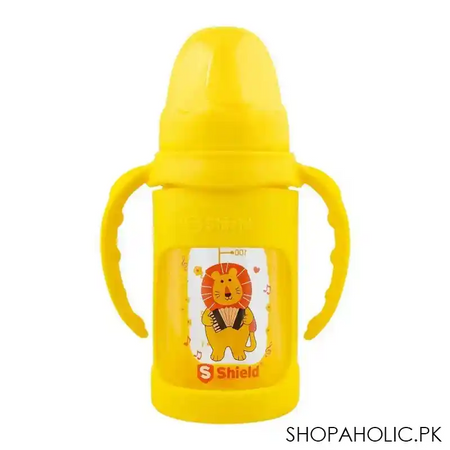 shield baby glass feeder with silicone protector, 120ml main image