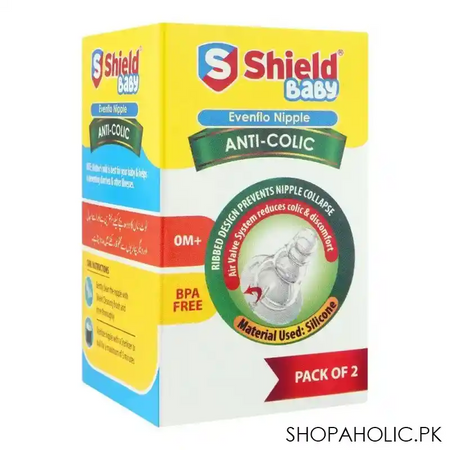 shield evenflo anti colic nipple, 2 pack, 0 months+ image2