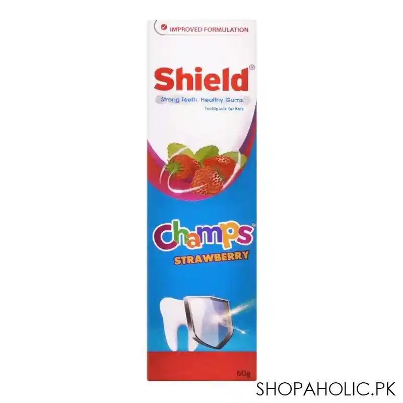shield kids champs strawberry toothpaste, 60g image2