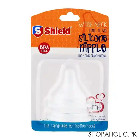 shield wide neck silicone nipple 2 pack main image