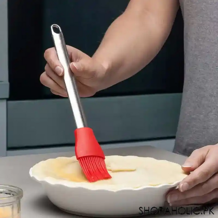 silicon basting brush with steel handle main image
