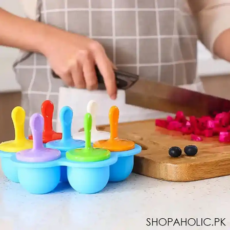 silicone 7 grids ice cream maker mold image2