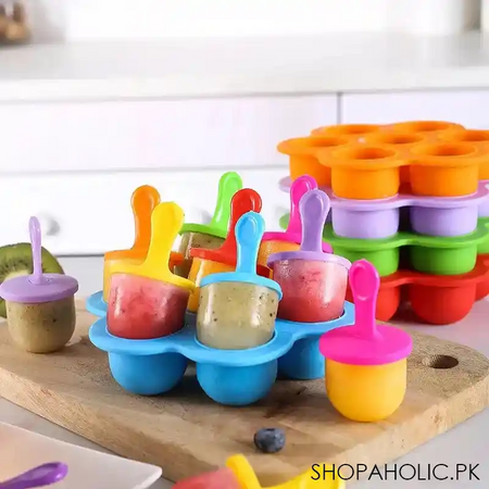 silicone 7 grids ice cream maker mold image5