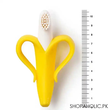 silicone banana shape baby teether toothbrush image9
