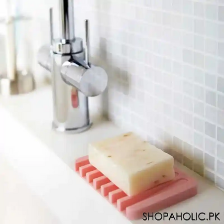 silicone drying mat dish soap holder tray image5