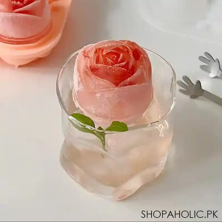 silicone flower shaped ice mold image2