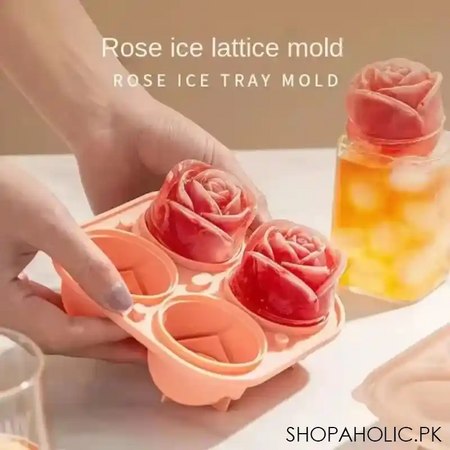 silicone flower shaped ice mold image3