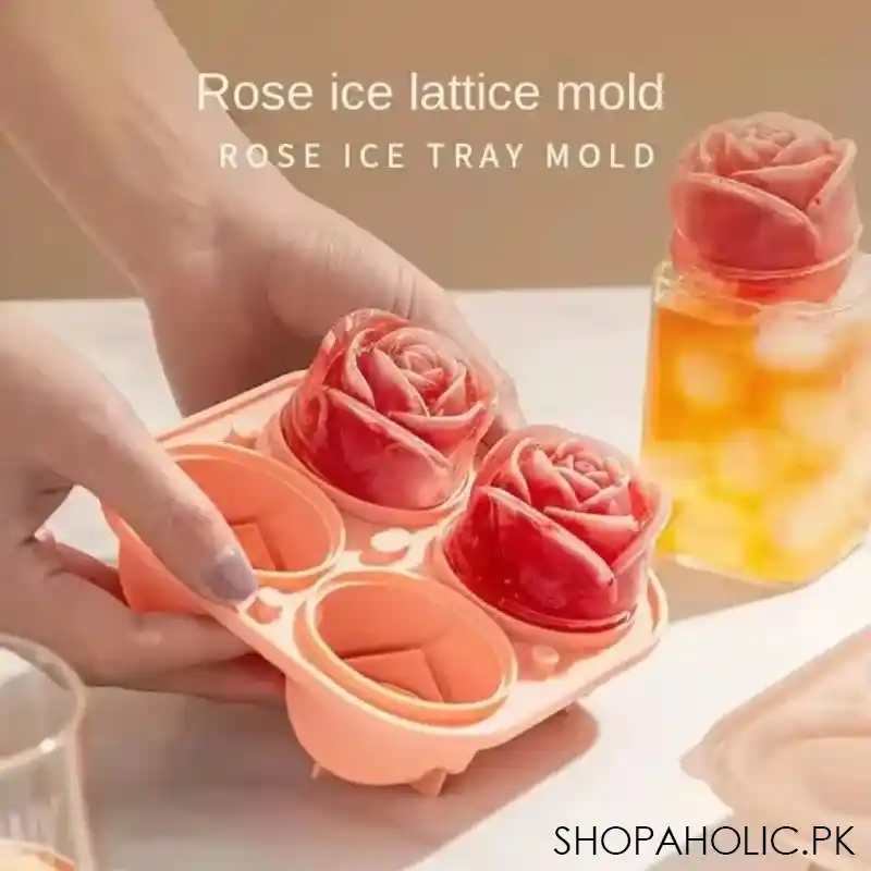 silicone flower shaped ice mold image3