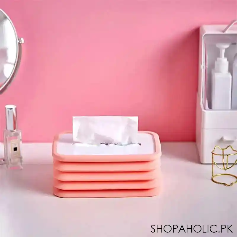 silicone foldable tissue box holder cover image2