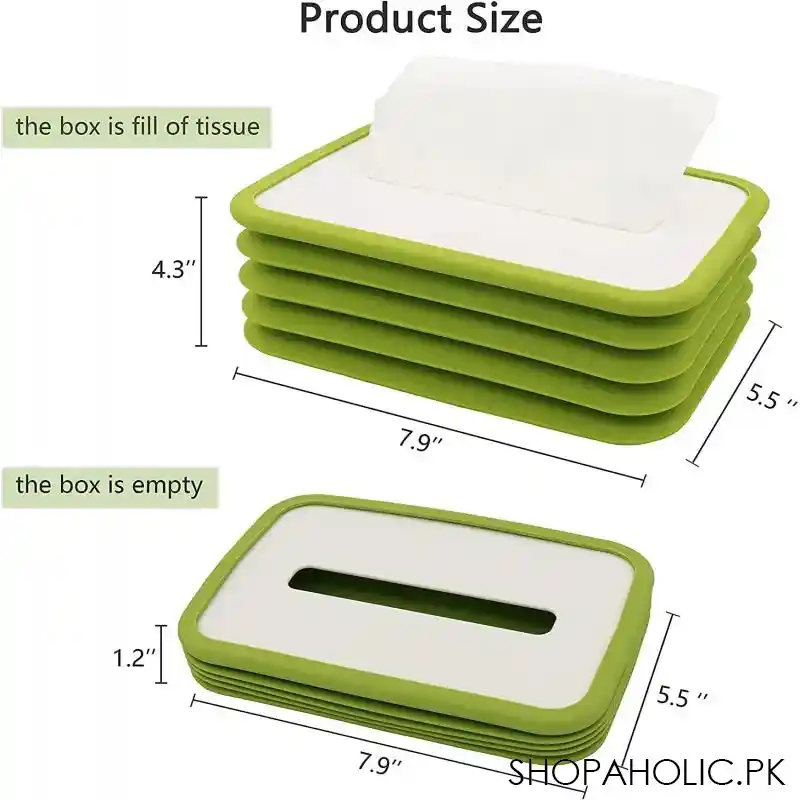 silicone foldable tissue box holder cover image5