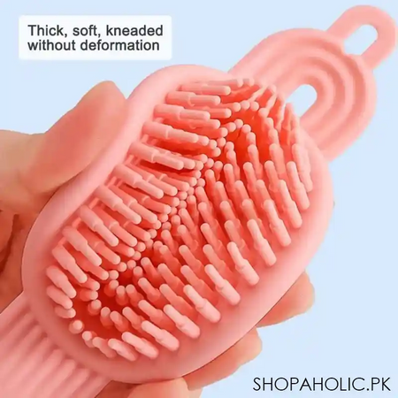 silicone handheld round soft scalp massage brush image4