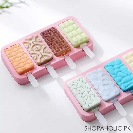 silicone homemade diy ice popsicle mould for kids summer (random design) main image