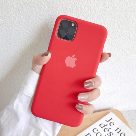 Silicone iPhone Logo Case Cover