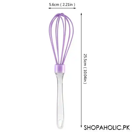 silicone manual egg beater with acrylic handle image2