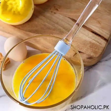 silicone manual egg beater with acrylic handle image5