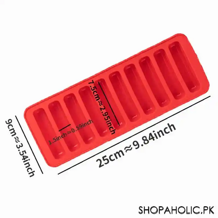 silicone narrow ice stick cube making tray for water bottles and chocolate sticks image10