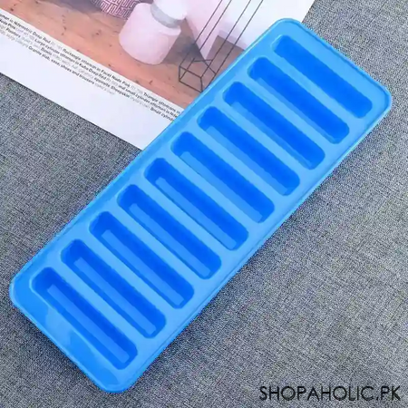 silicone narrow ice stick cube making tray for water bottles and chocolate sticks image6