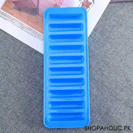 silicone narrow ice stick cube making tray for water bottles and chocolate sticks image8