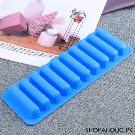 silicone narrow ice stick cube making tray for water bottles and chocolate sticks image9