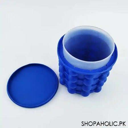 silicone portable ice cube bucket with lid image3