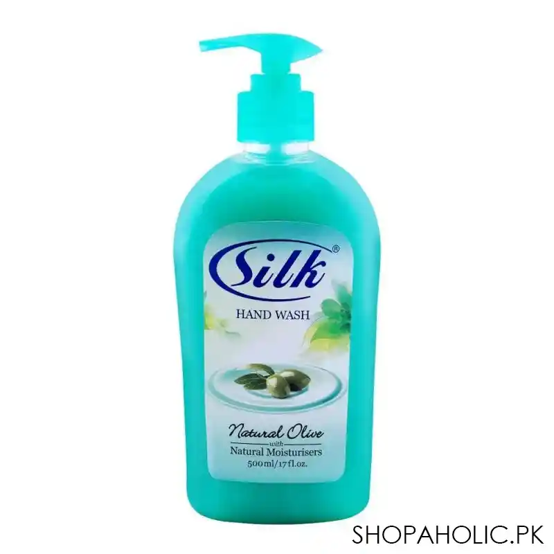 silk hand wash, natural olive with natural moisturisers 500ml main image