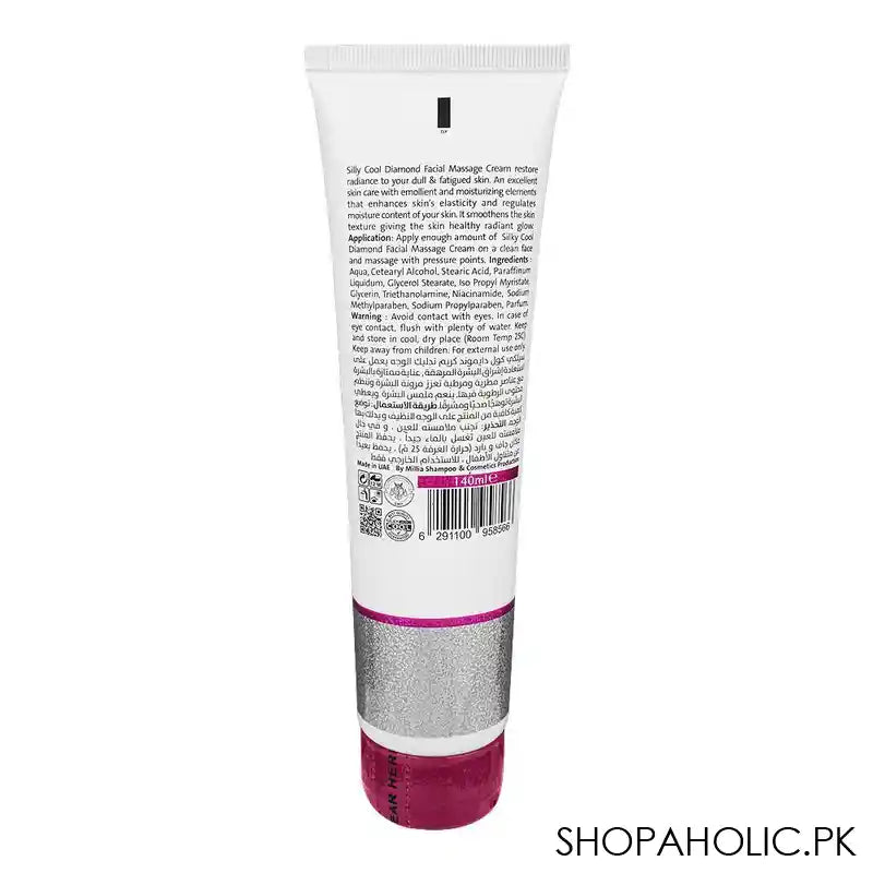 Silky Cool Diamond Facial Massage Cream, For All Skin Types, 140ml - Image 3