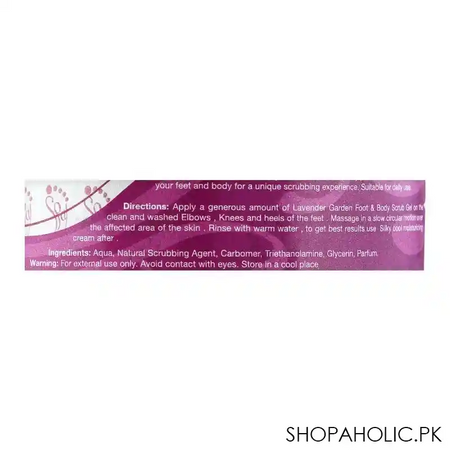 silky cool extra foot & body scrub gel, lavender, 500ml image3