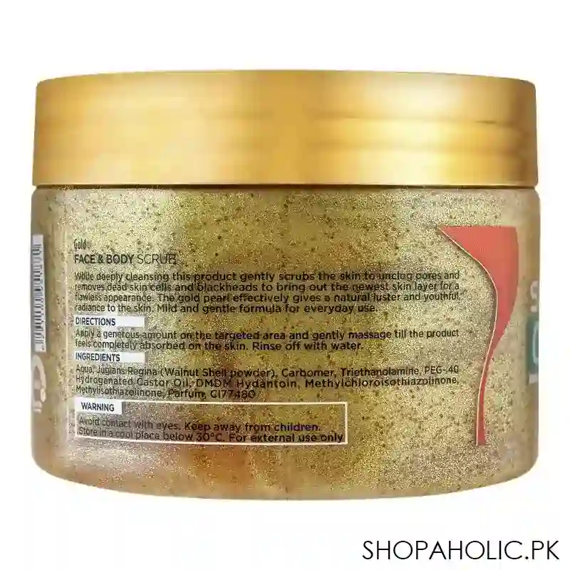 silky cool extra gold face & body scrub, all skin types, 300ml image2