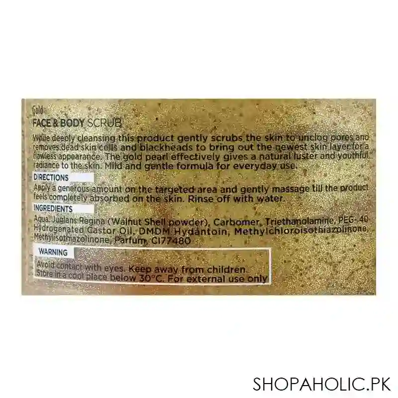 silky cool extra gold face & body scrub, all skin types, 300ml image3
