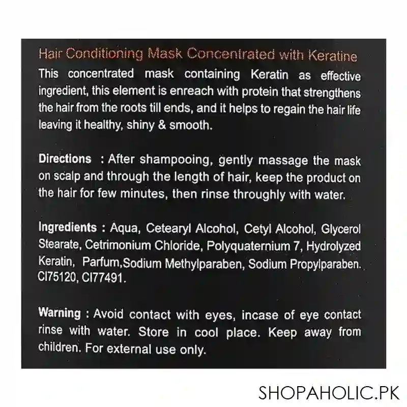 silky cool extra keratine hair mask, 400ml image3